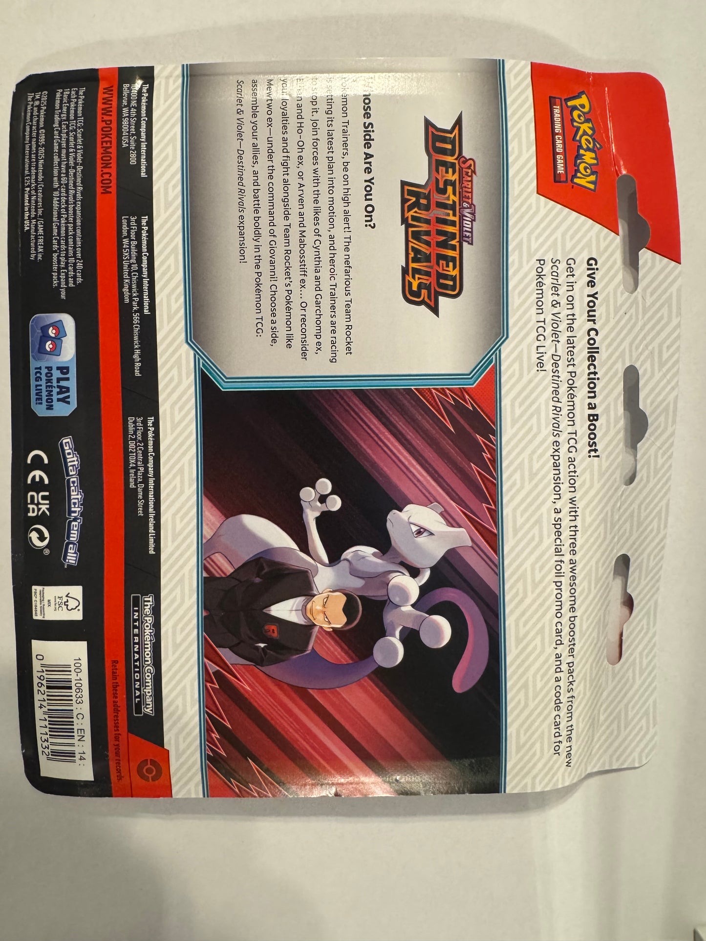 Pokemon TCG Scarlet & Violet Destined Rivals 3 Blister Pack (Receive one at Random)