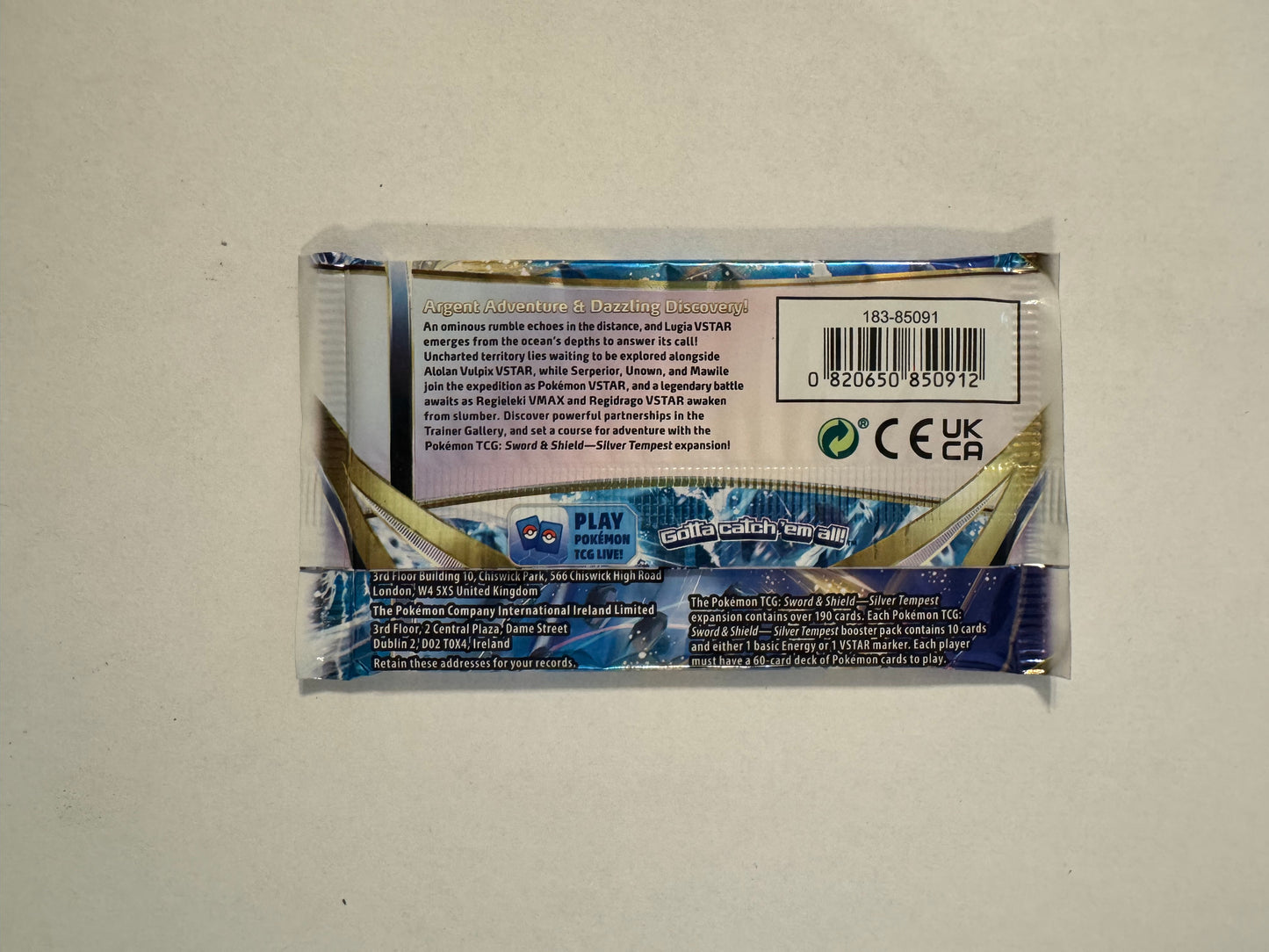 Silver Tempest Booster Pack - SWSH12: Silver Tempest