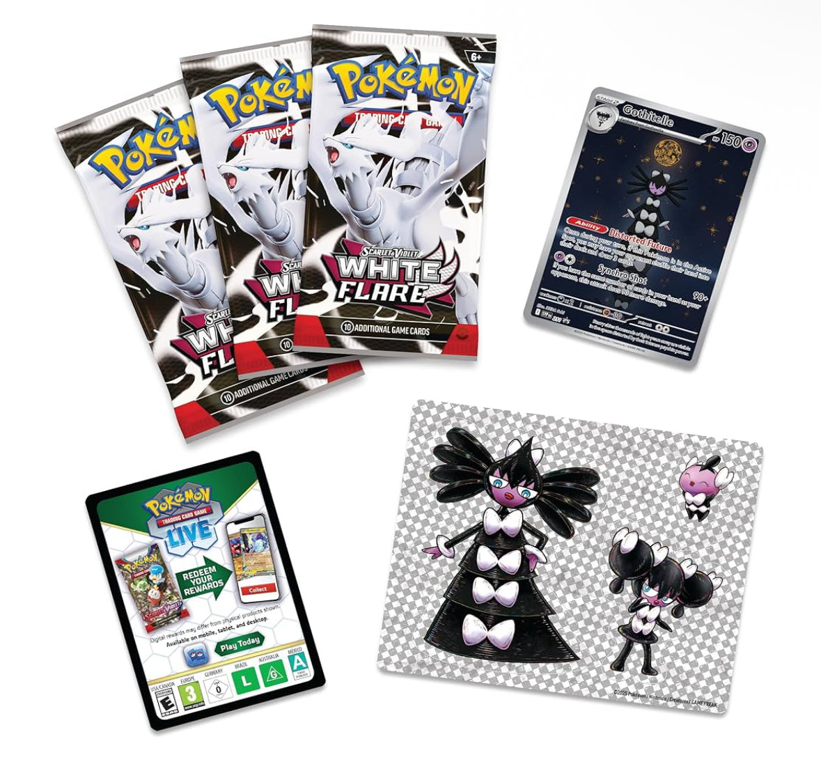 White Flare Tech Sticker Collection