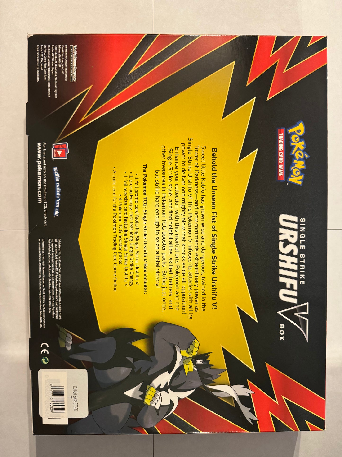 Single Strike Urshifu V Box - SWSH05: Battle Styles