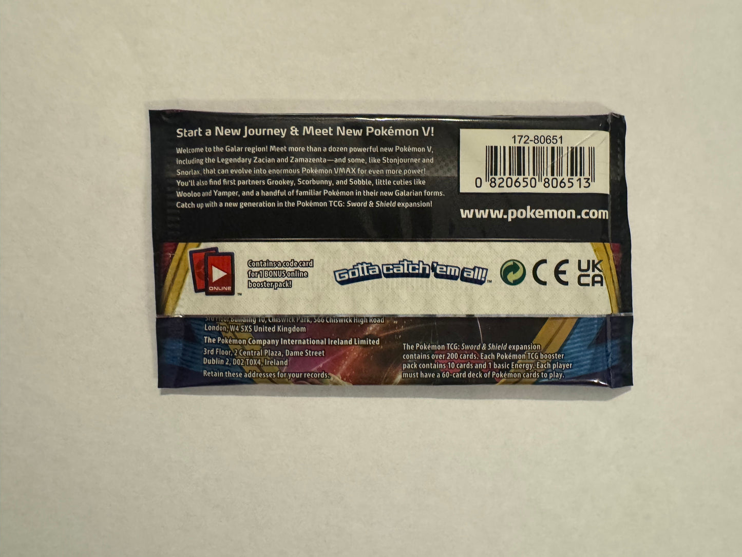 Sword & Shield Booster Pack - SWSH01: Sword & Shield Base Set