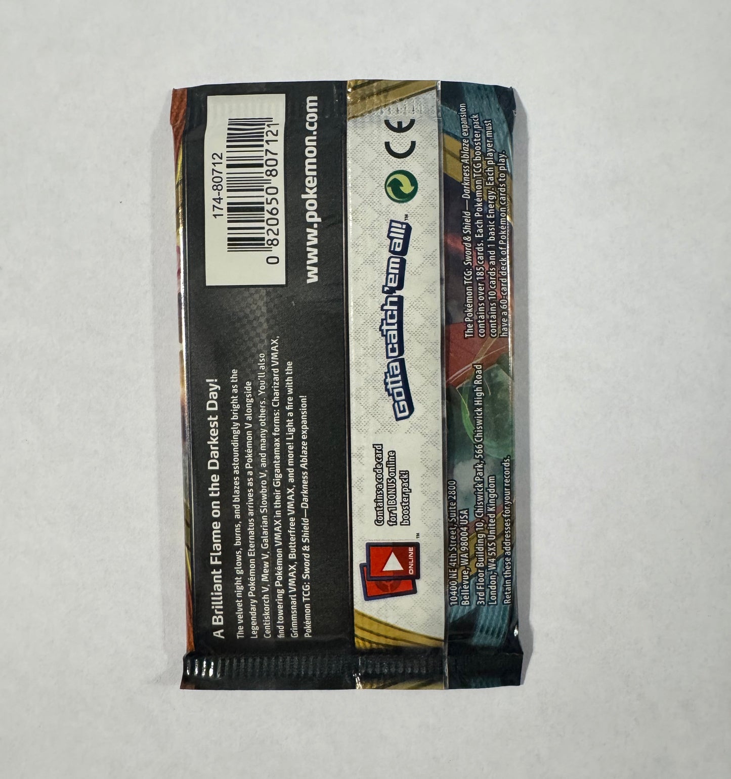 Darkness Ablaze Booster Pack - SWSH03: Darkness Ablaze