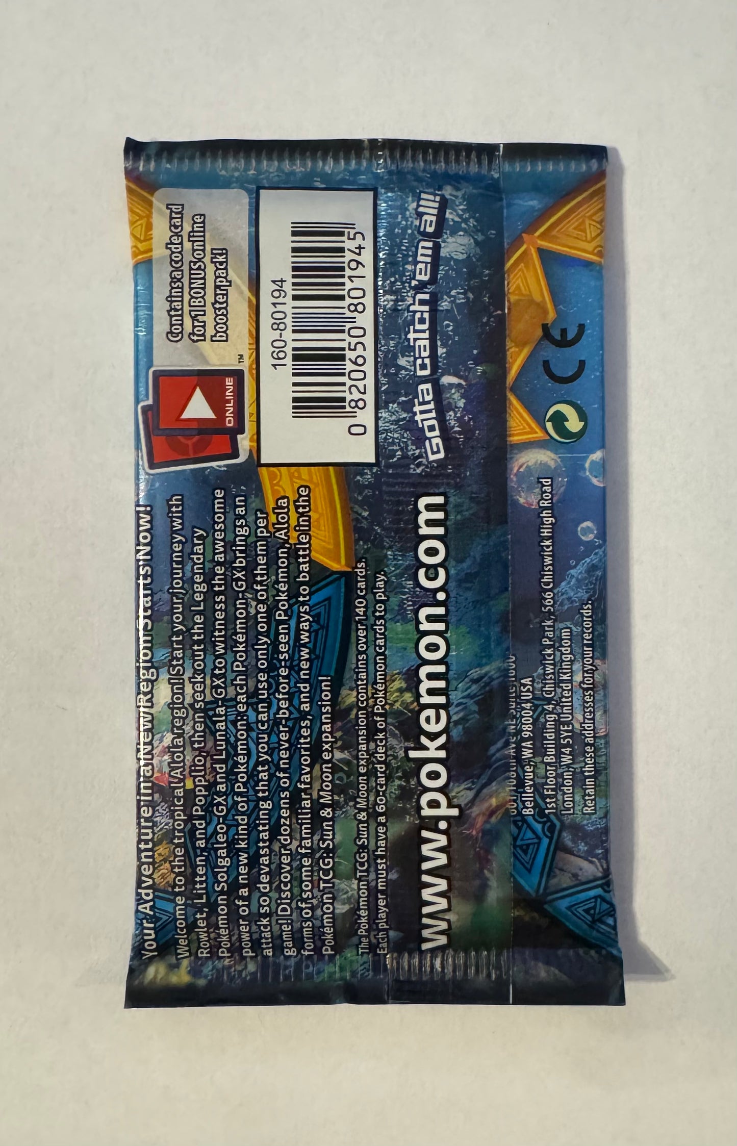 Sun & Moon Booster Pack - SM Base Set