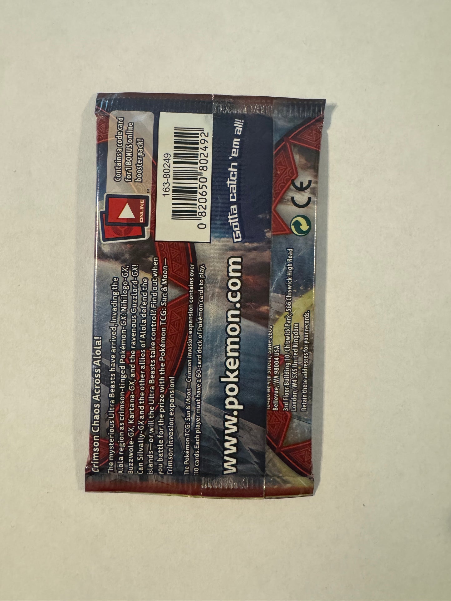 Crimson Invasion Booster Pack - SM - Crimson Invasion